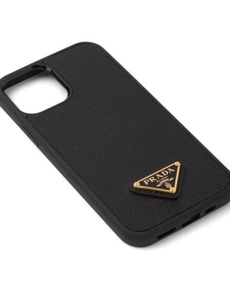 iphone 12 prada|Black Saffiano cover for iPhone 12 Pro Max .